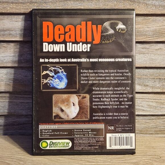 Deadly Down Under dvd Australia's Most Venomous Creatures - Picture 2 of 4